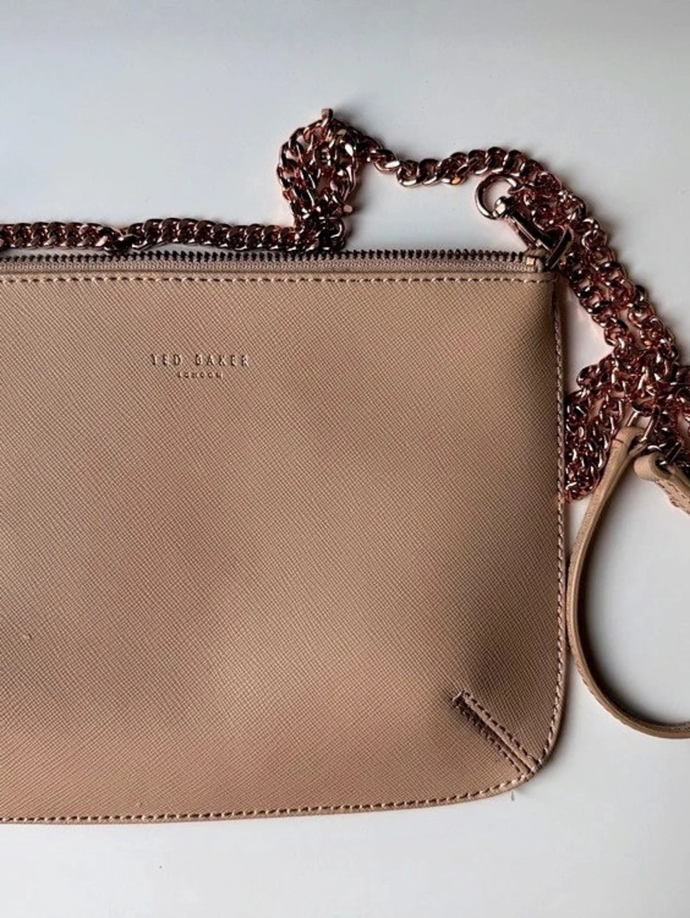 Ted Baker Nara Cross Body Bag - Nude Beige with Rose-Gold Hardware